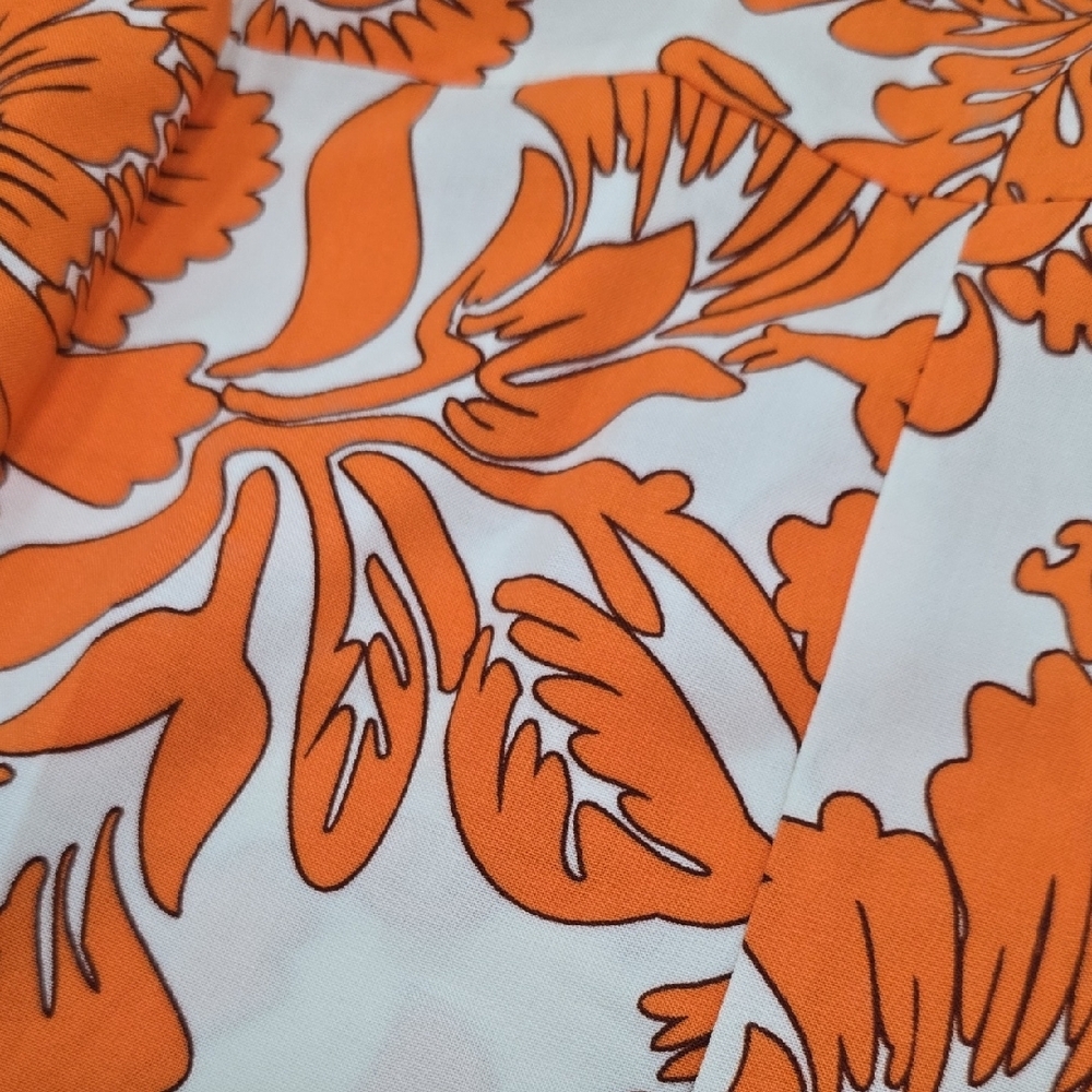 MSK Vibrant  Floral Orange and White Dress, XL, NWT - Picture 8 of 14